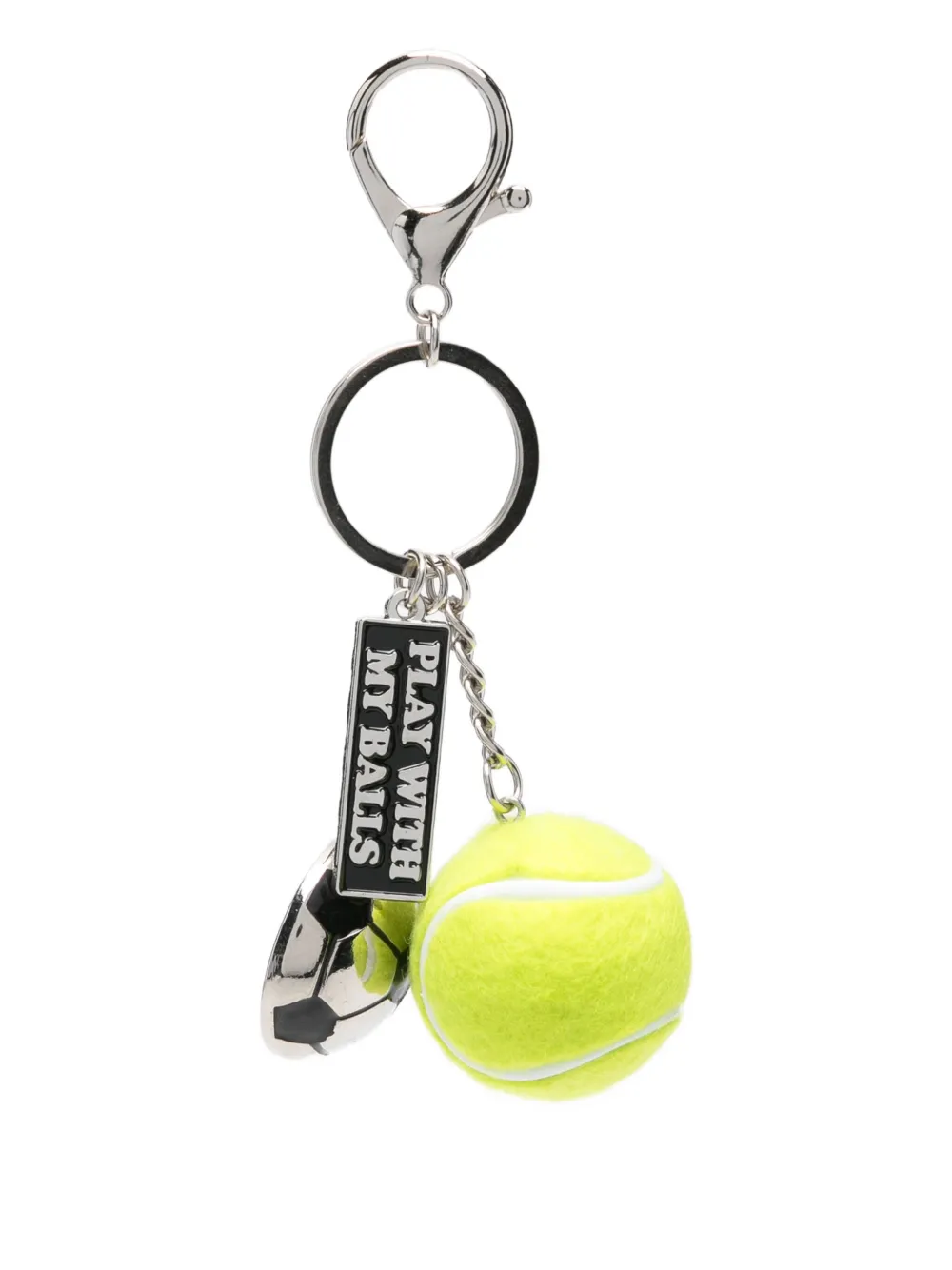CARNE BOLLENTE tennis ball keyring | Silver | Image 1
