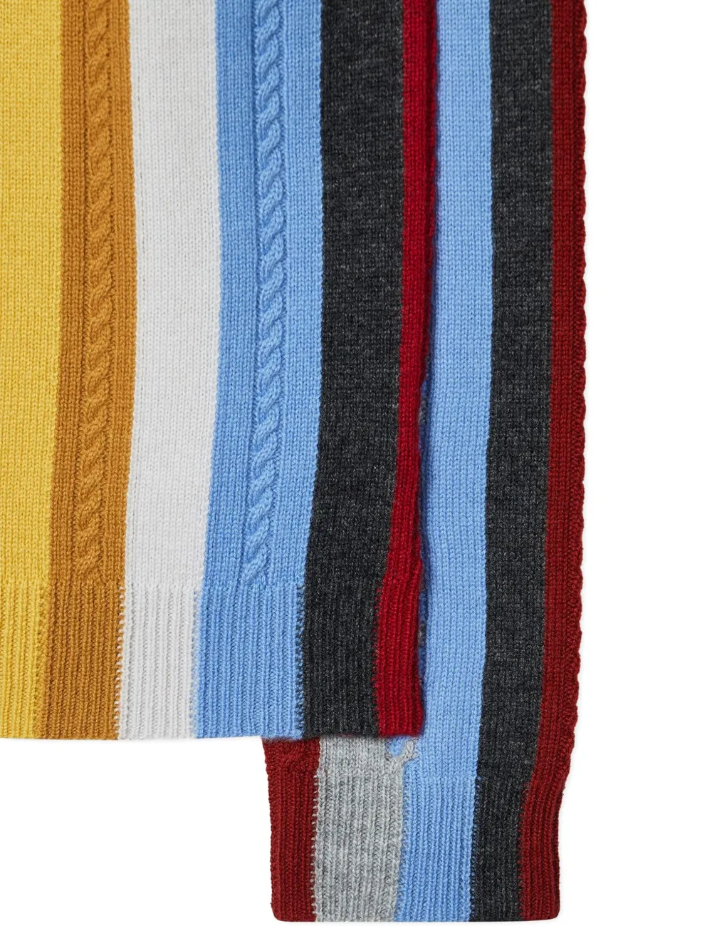 Paul Smith cable-knit striped sweater - Blauw