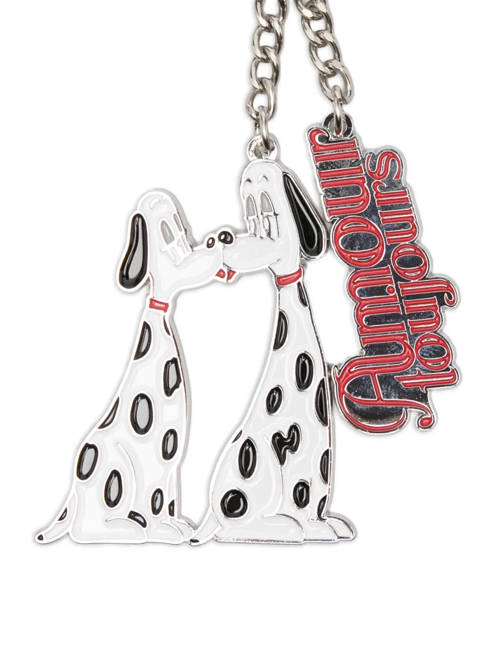 Carne Bollente Dalmatian Dog Keyring In Metallic