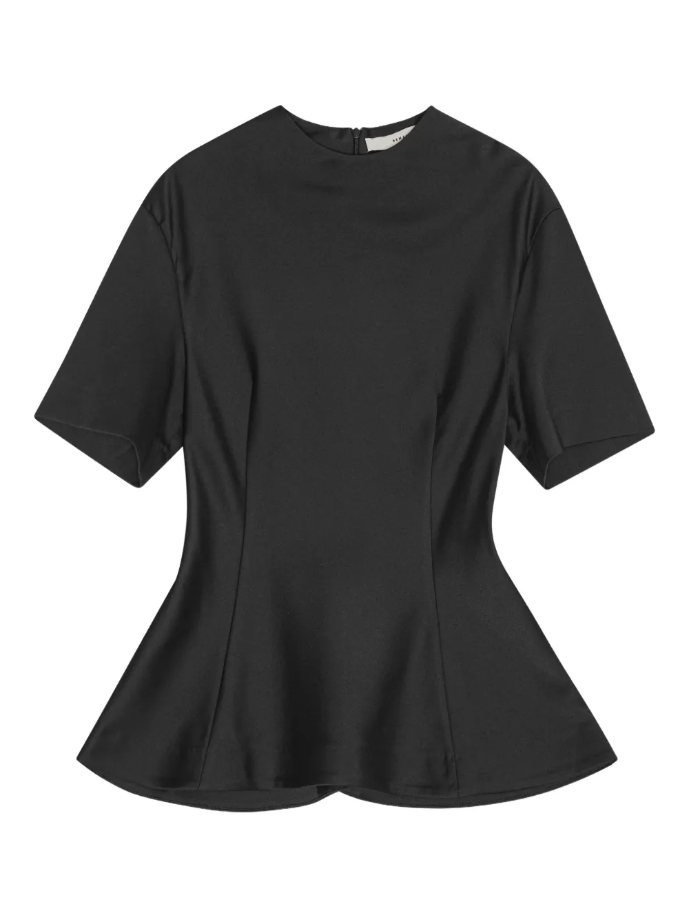REMAIN peplum short-sleeve top | Black | Image 1