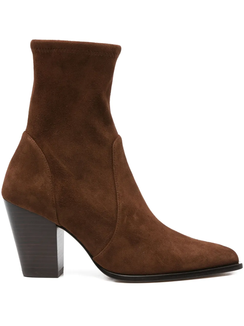 Stuart Weitzman Yuliana pointed-toe sock boots | Brown | Image 1