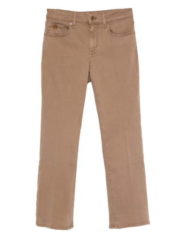 Jacob Cohën Kate Crop Trousers in Brown