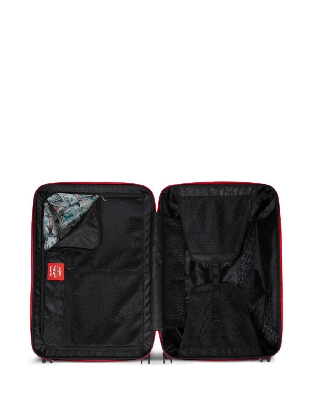 Sprayground Kid Shark-embossed Rolling Luggage In Black