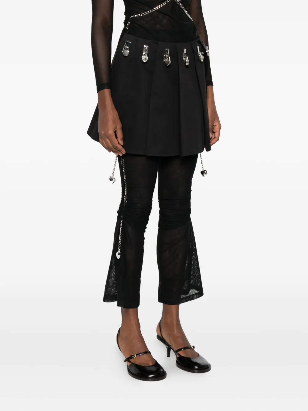 Chopova Lowena Pleated Skirt In Black