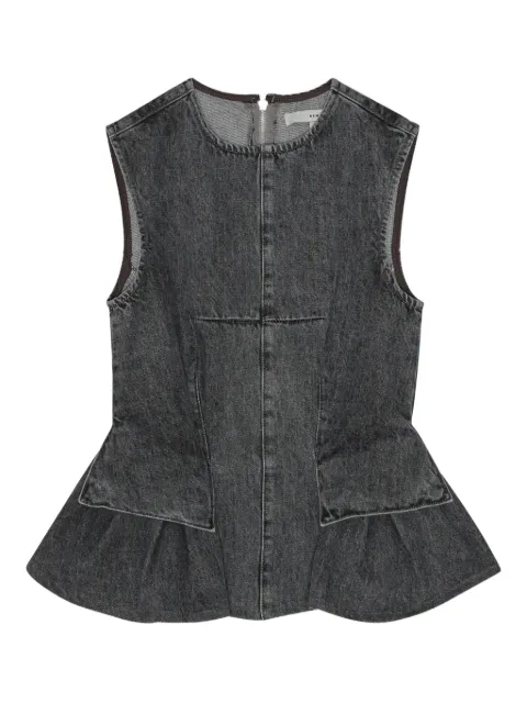 REMAIN peplum sleeveless denim top
