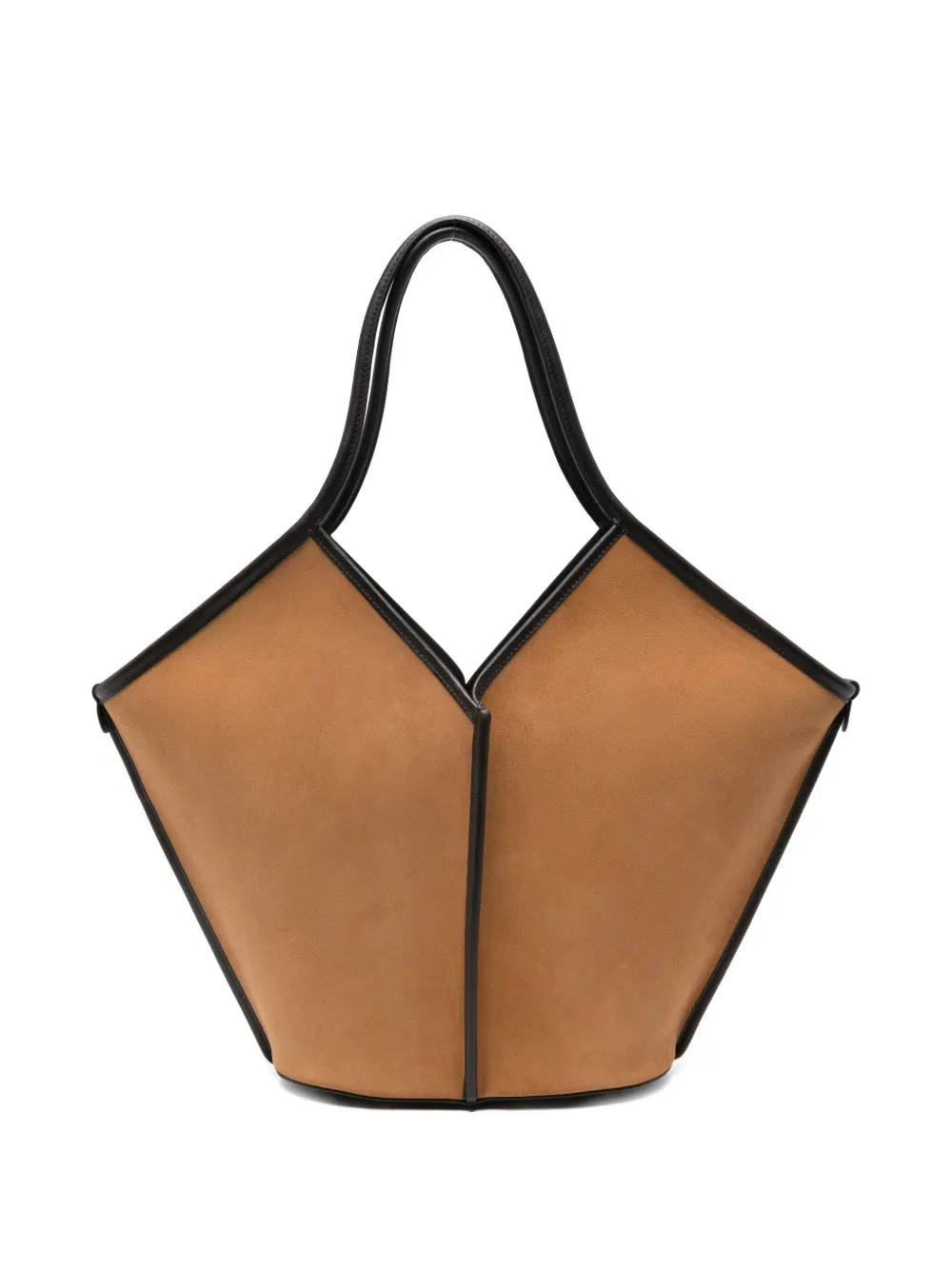Hereu Calella Suede And Leather Tote Bag In Brown