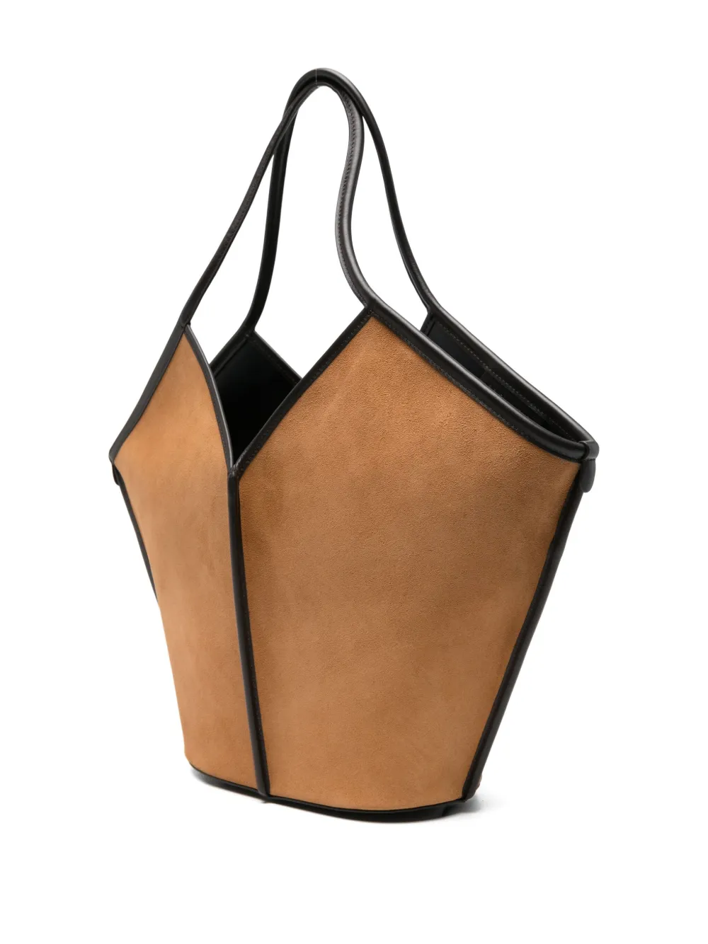 Hereu Calella Suede And Leather Tote Bag In Brown