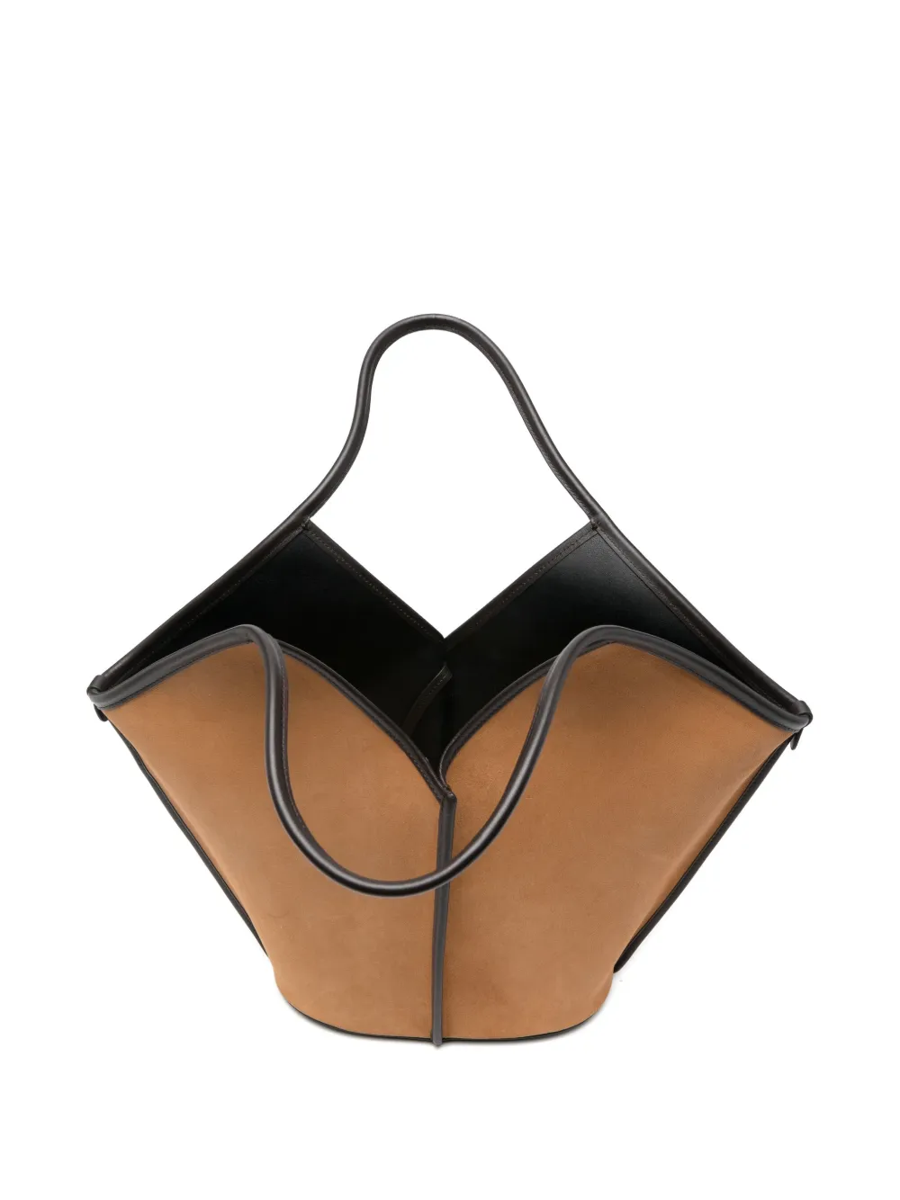 Hereu Calella Suede And Leather Tote Bag In Brown