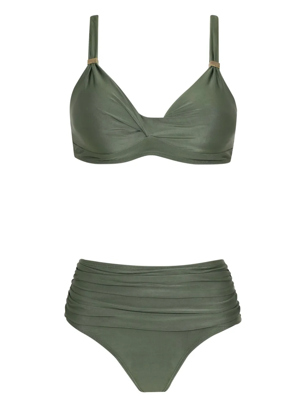 Lygia & Nanny Marianne Twist-front Bikini In Green