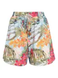 Lygia & Nanny Cannes floral-print drawstring shorts - White
