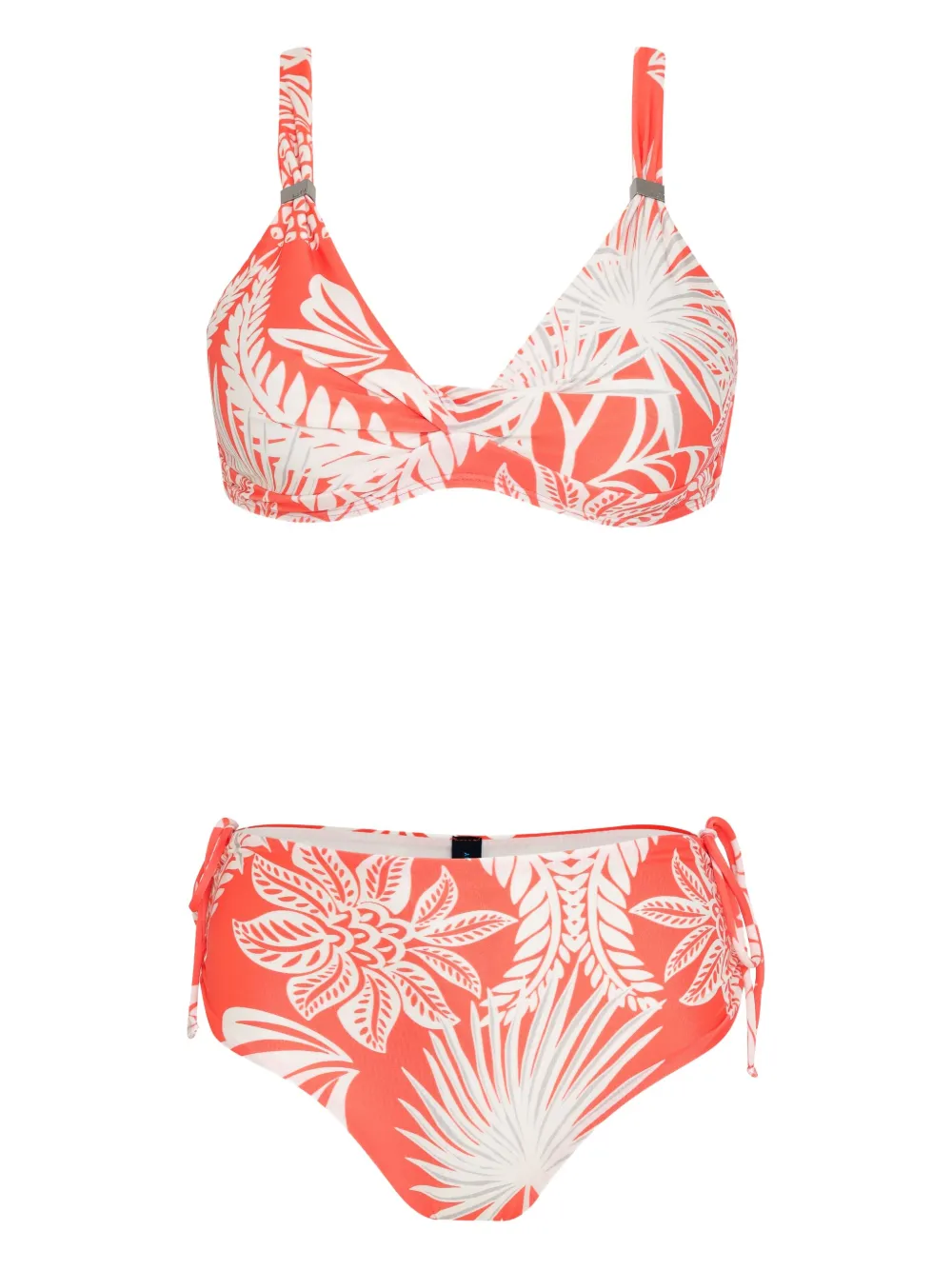 Lygia & Nanny Marcela Tropical-print Tie-side Bikini In Pink