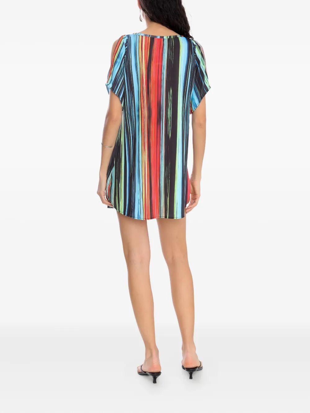Lygia & Nanny Allat Striped Cut-shoulder Dress In Multi