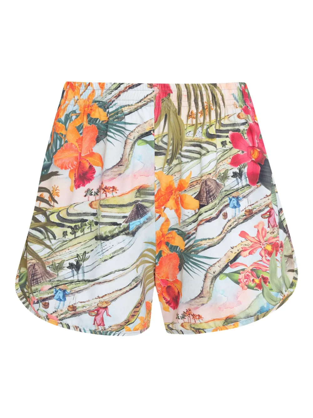 Lygia & Nanny Lee Floral-print Shorts In White