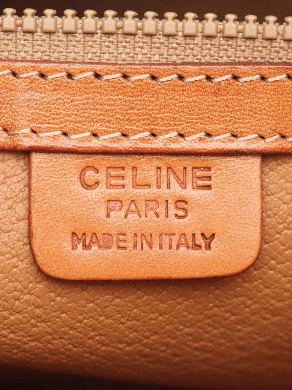 Pre-owned Celine 2010-2025 Macadam Coated Canvas Dome Satchel In Brown
