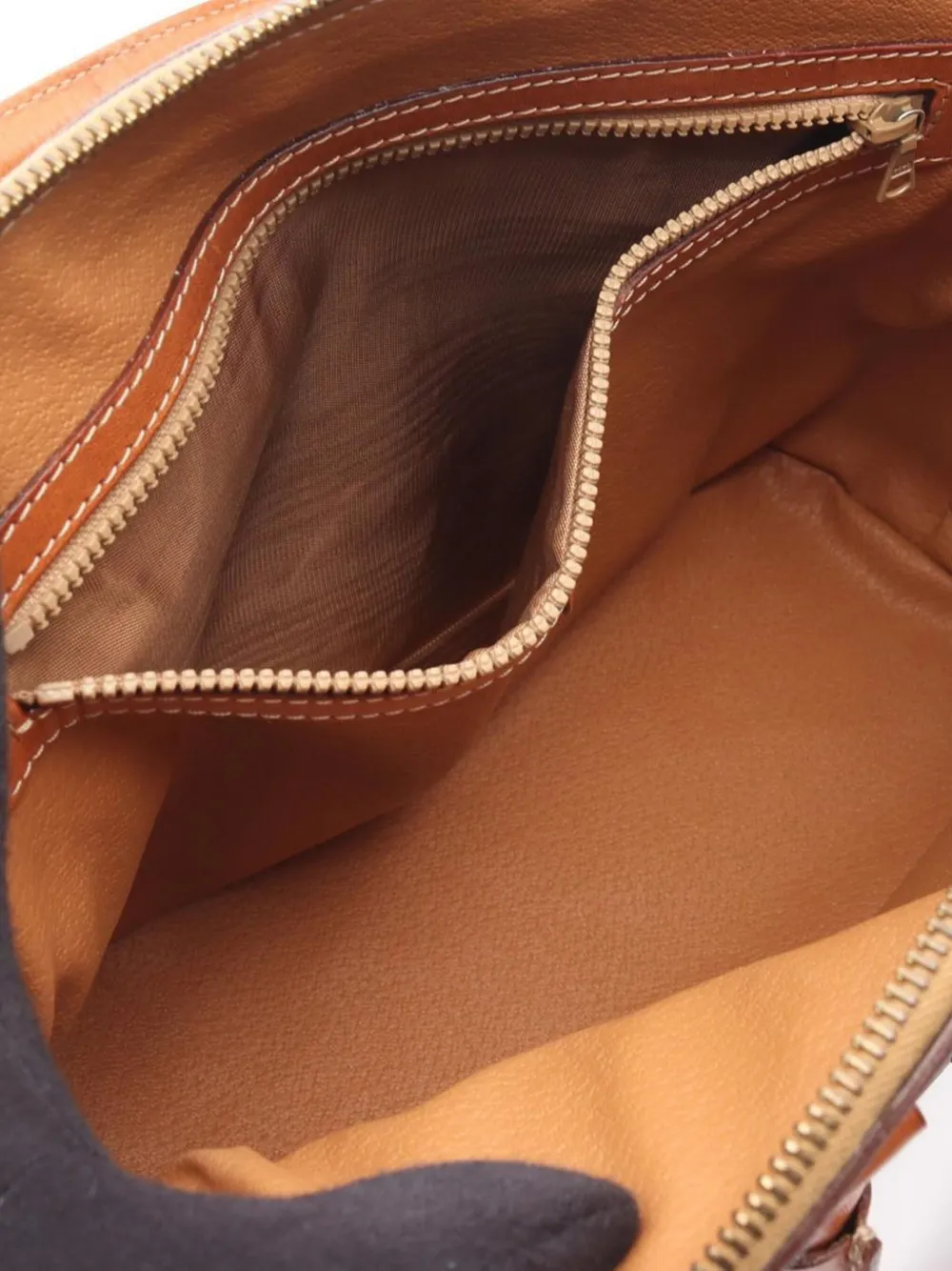 Pre-owned Celine 2010-2025 Macadam Coated Canvas Dome Satchel In Brown