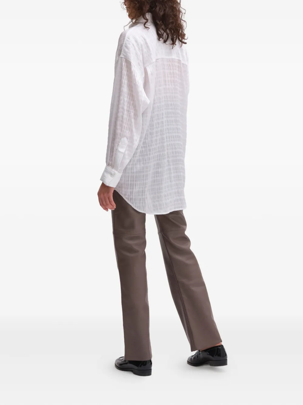Remain Birger Christensen Textured Button-down Shirt In White