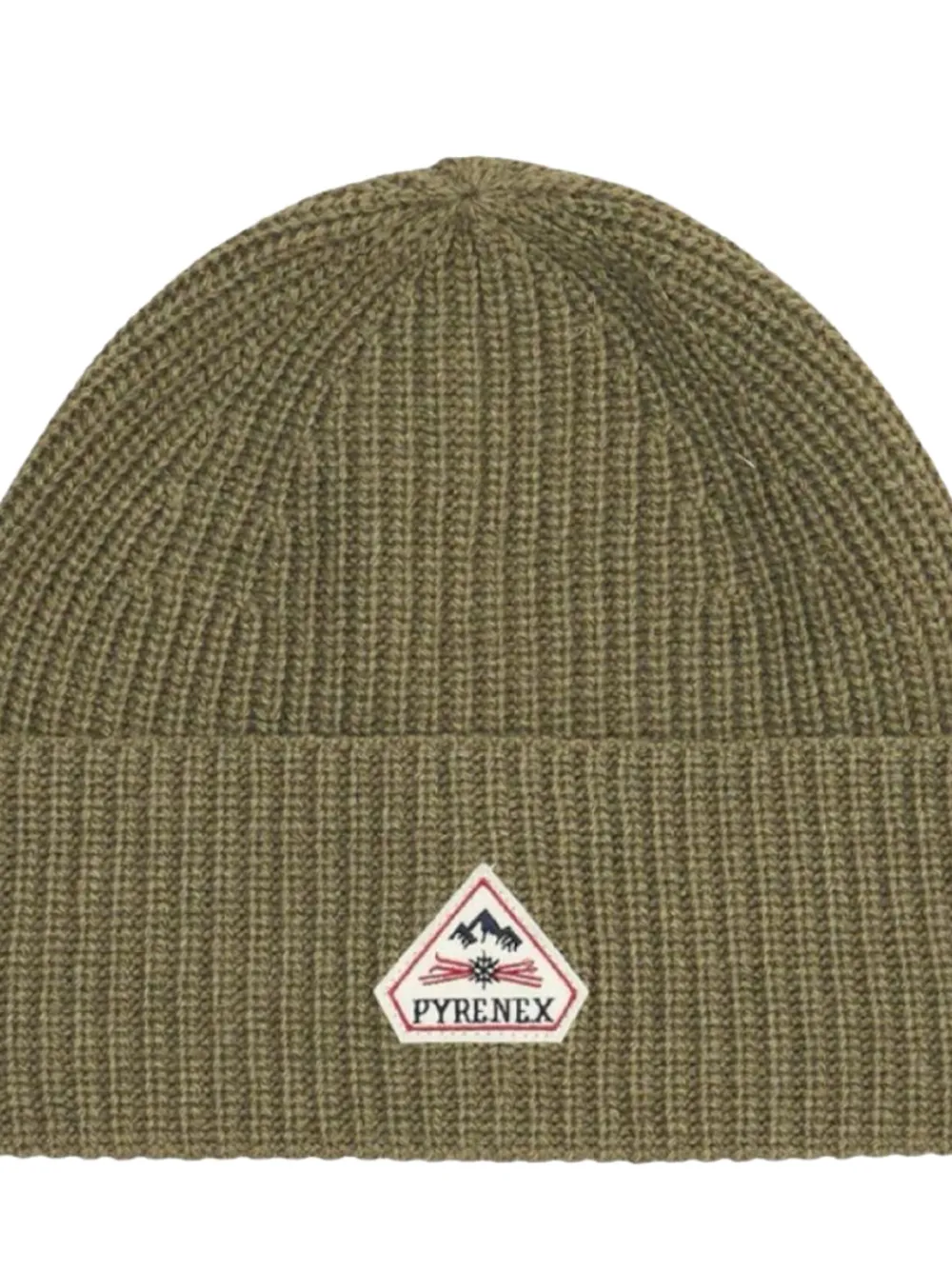 Pyrenex Geribbelde muts met logo - Groen