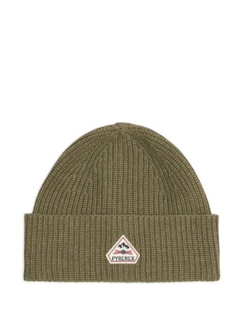 Pyrenex logo ribbed beanie hat