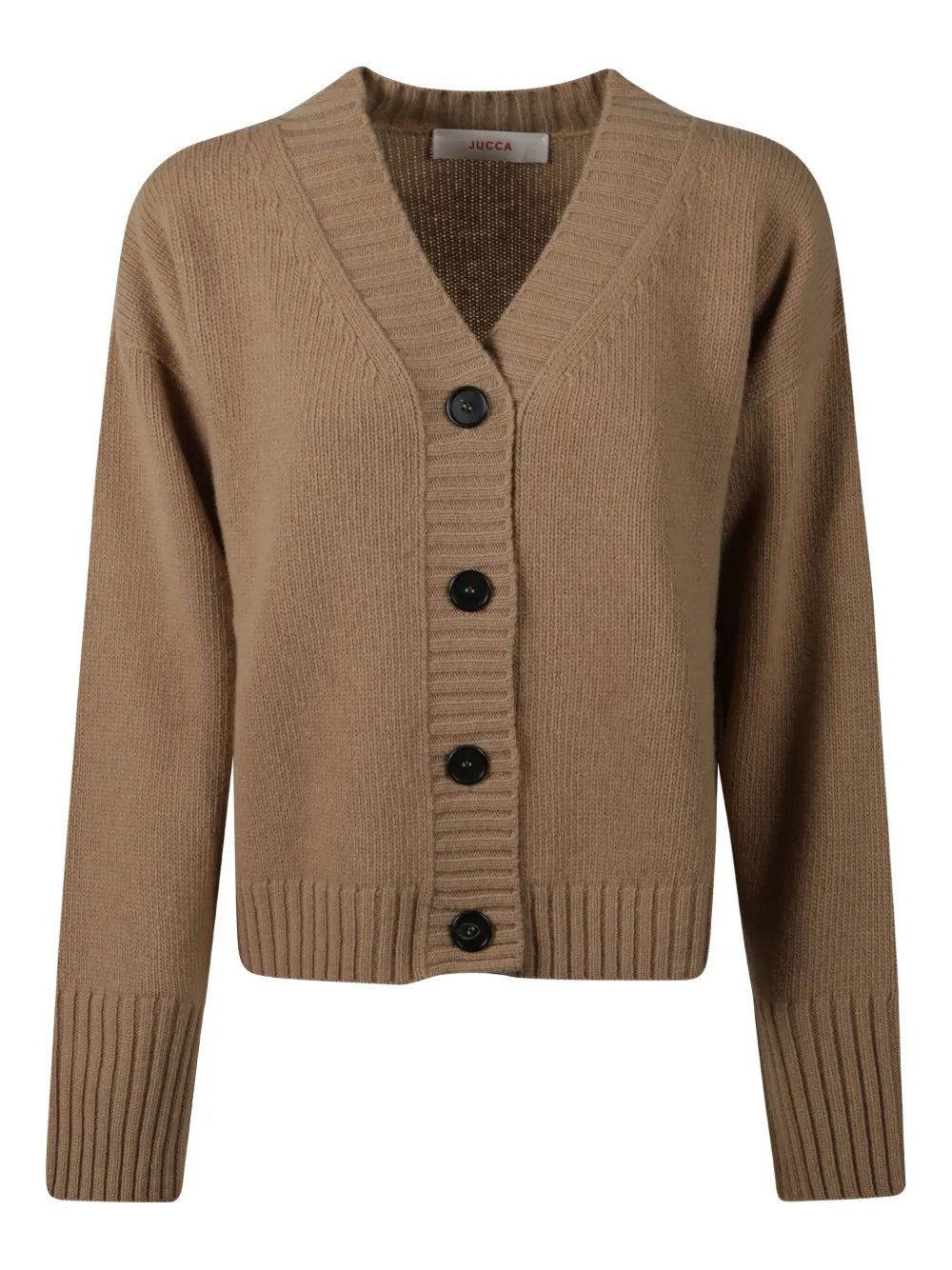 Jucca Button Cardigan In Brown