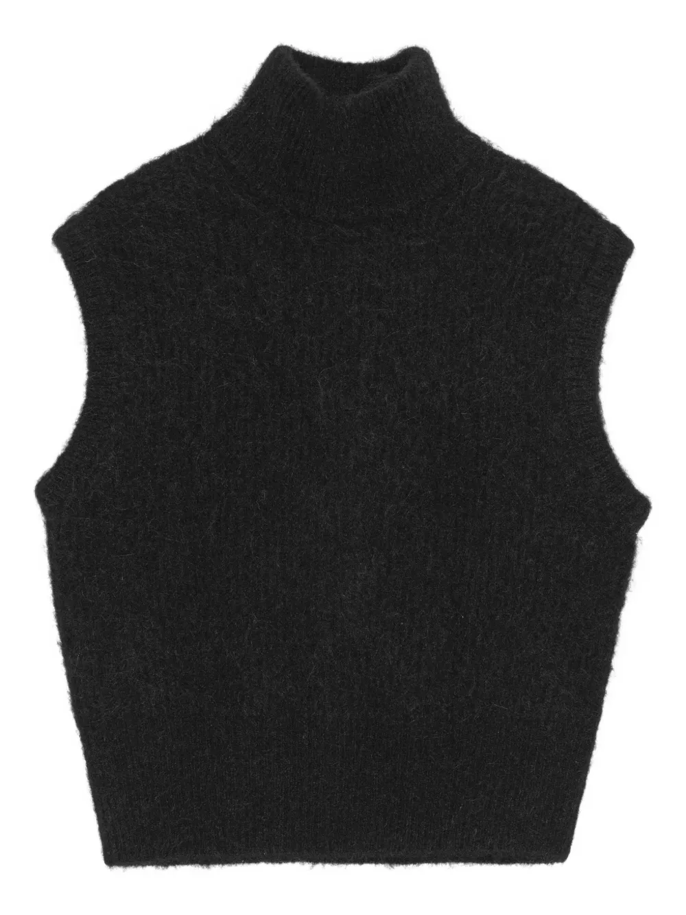 REMAIN high-neck sleeveless knit vest | Black | Image 1