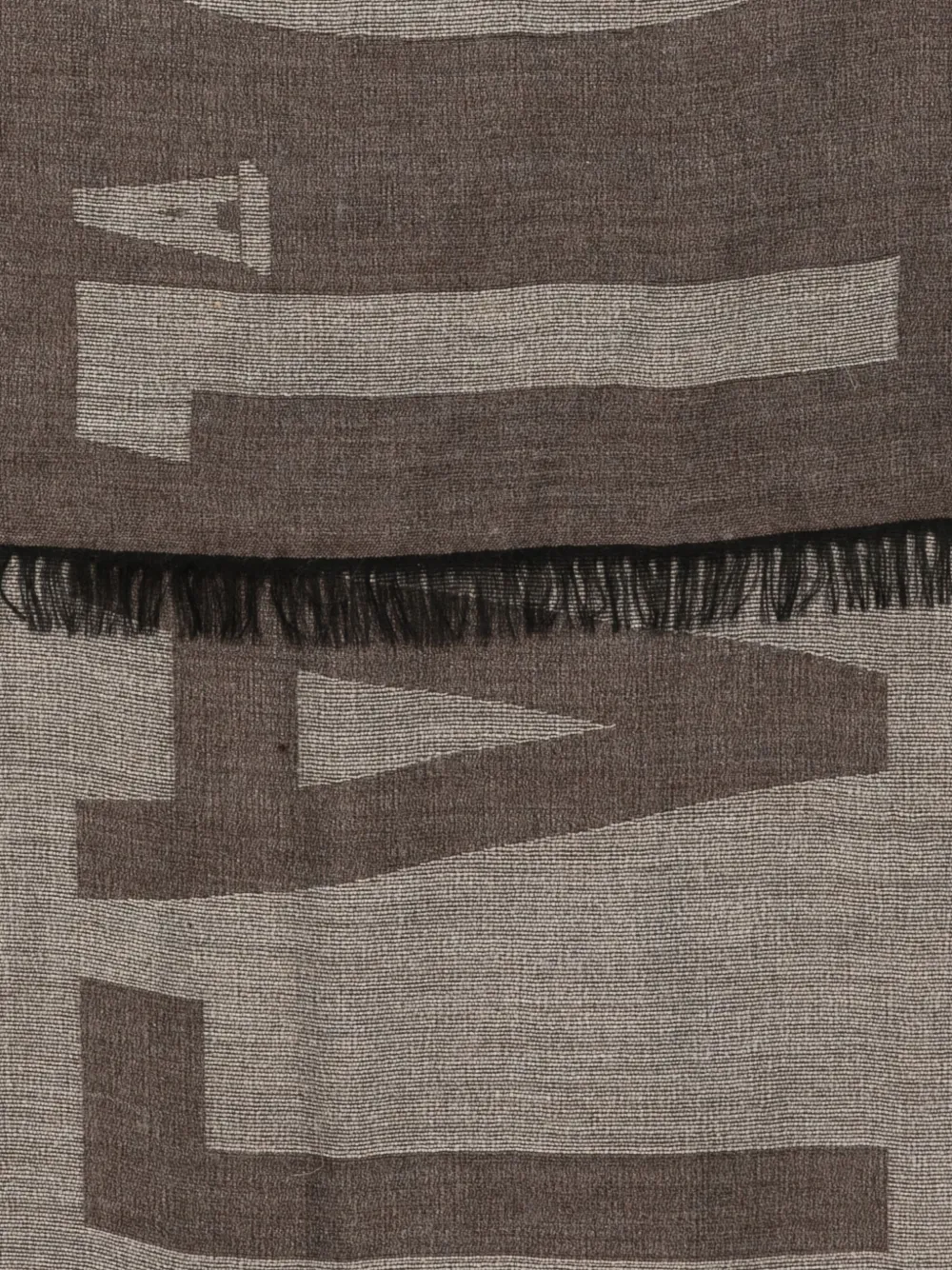 Alviero Martini 1° Classe Logo-pattern Fringed Scarf In Brown