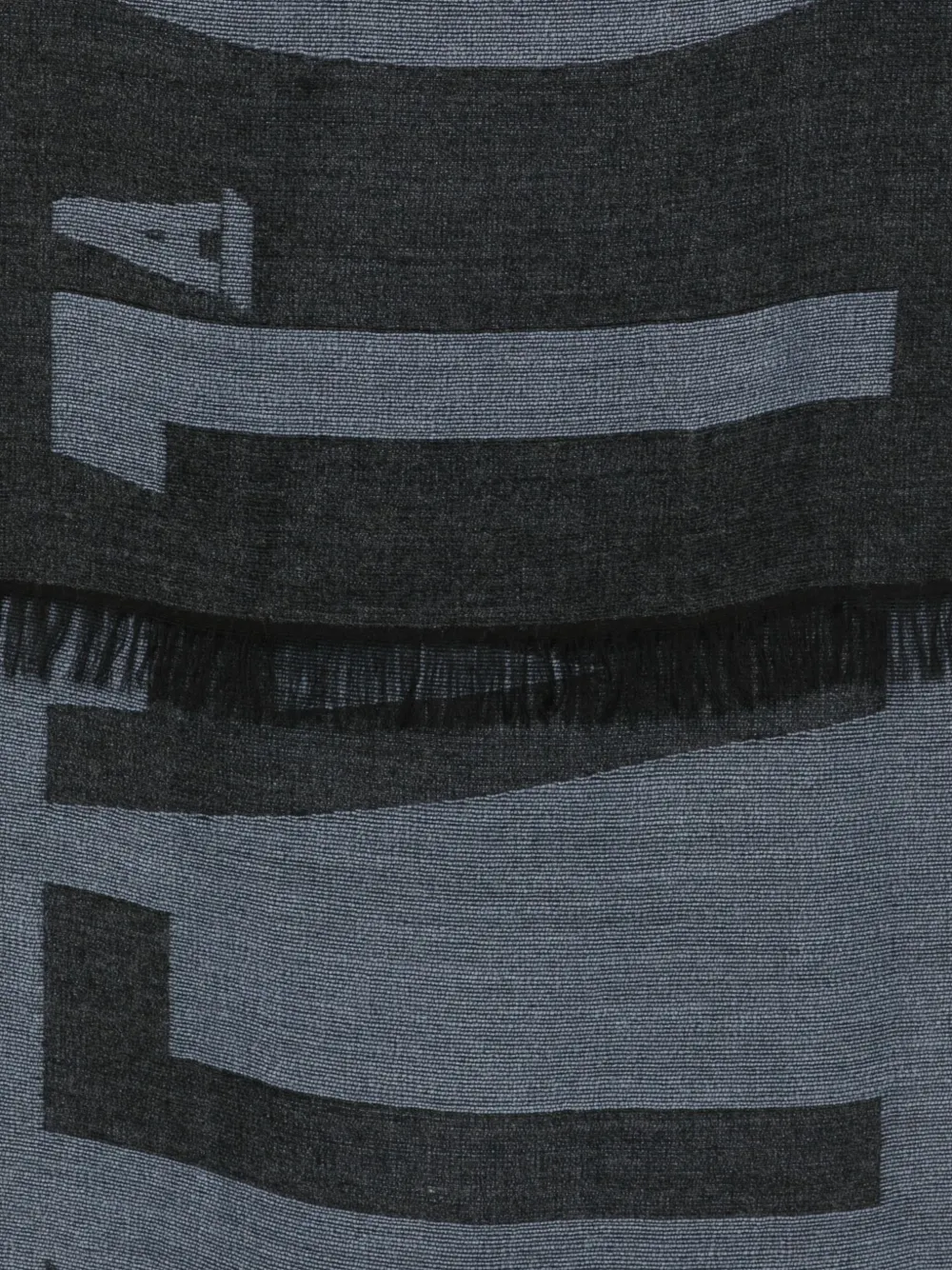 Alviero Martini 1° Classe Logo-detail Fringed-edges Scarf In Gray
