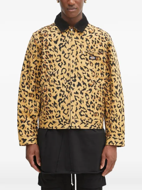 WACKO MARIA chamarra de pana con animal print en colaboración con Dickies