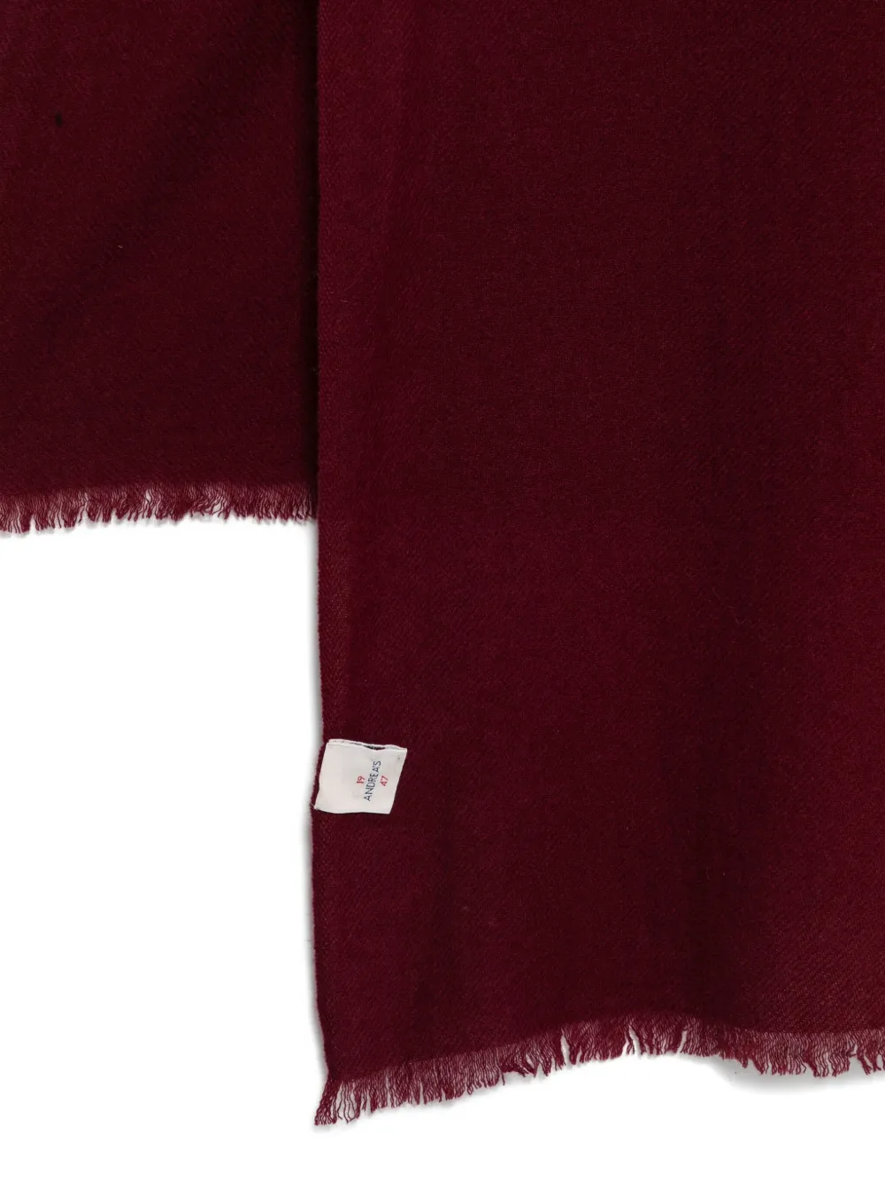 19 Andrea's 47 Fringed-edge Scarf In Red