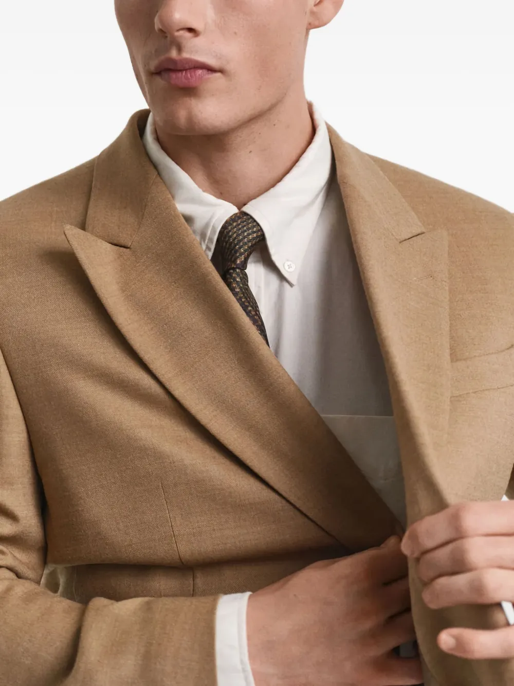 Gant 240 Mulberry Street Double-breasted Dinner Jacket In Gold