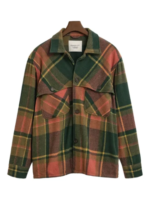 GANT 240 Mulberry Street checked wool-blend shirt jacket