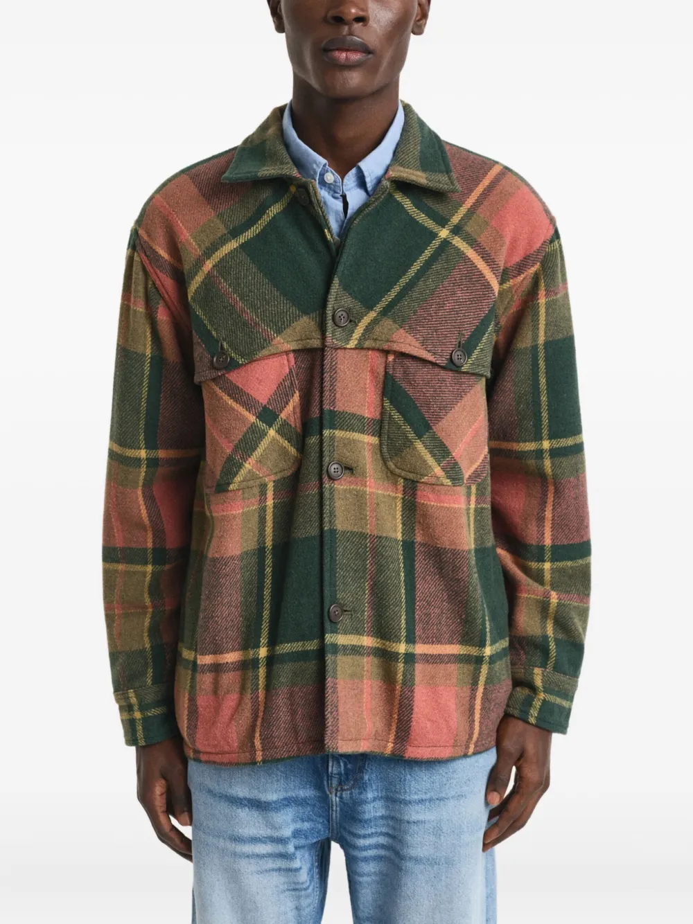 GANT 240 Mulberry Street checked wool-blend shirt jacket | Shirt Jackets | Image 2