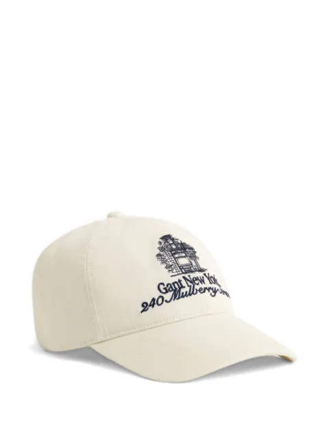 GANT 240 Mulberry Street embroidered organic-cotton cap