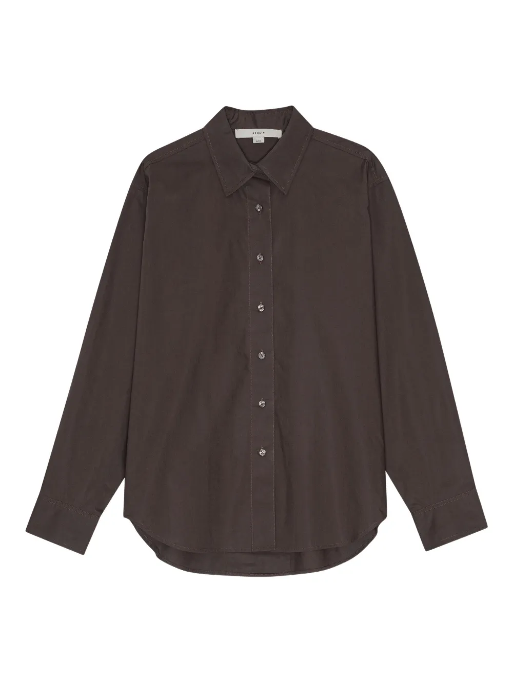 REMAIN Boxy cotton shirt | Brown | Image 1