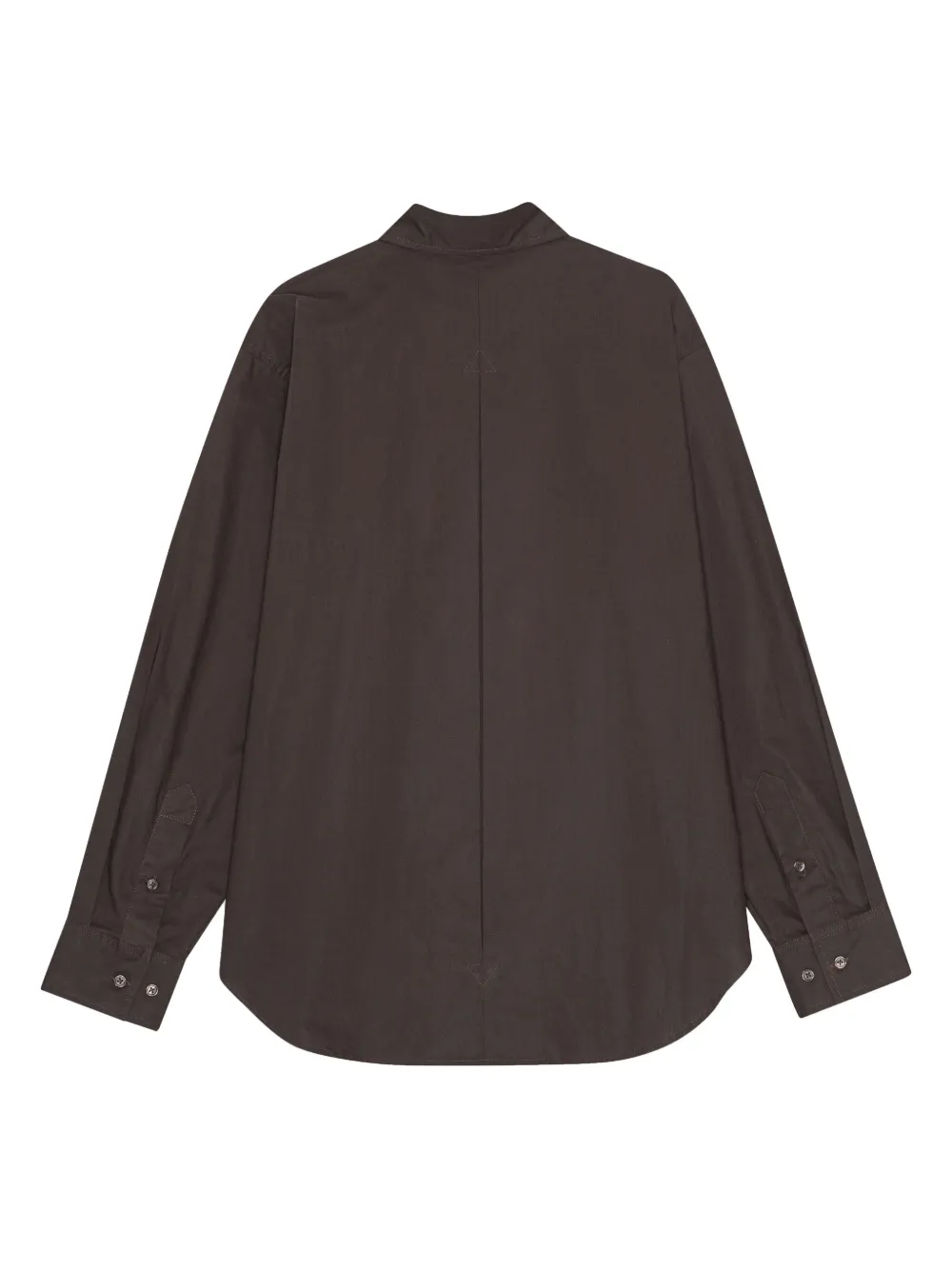 Remain Birger Christensen Boxy Cotton Shirt In Brown