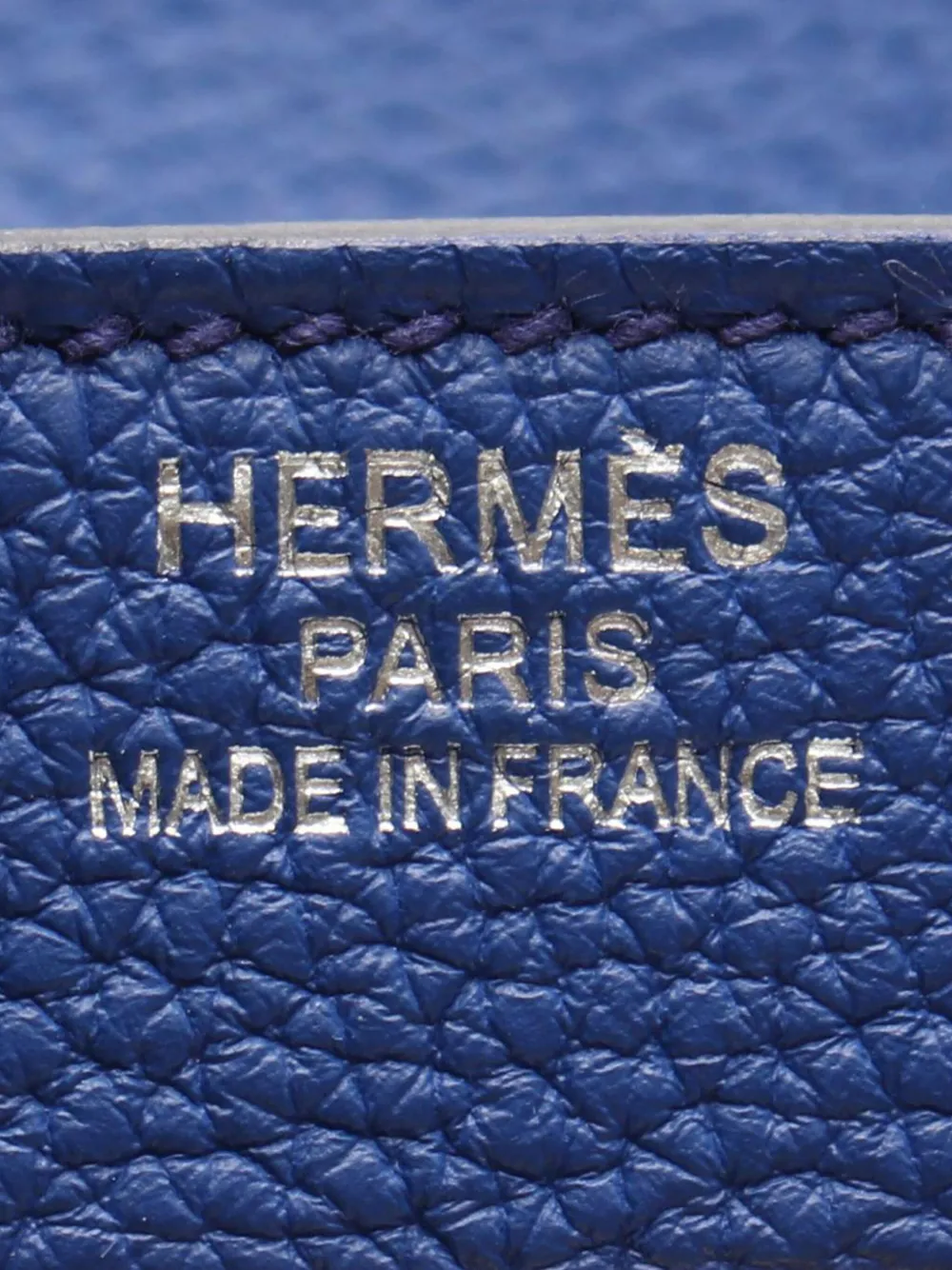 Pre-owned Hermes 2022 Togo Birkin Retourne 40 Handbag In Blue