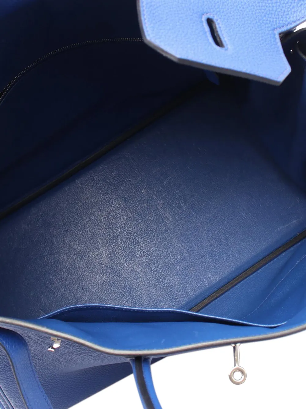 Pre-owned Hermes 2022 Togo Birkin Retourne 40 Handbag In Blue