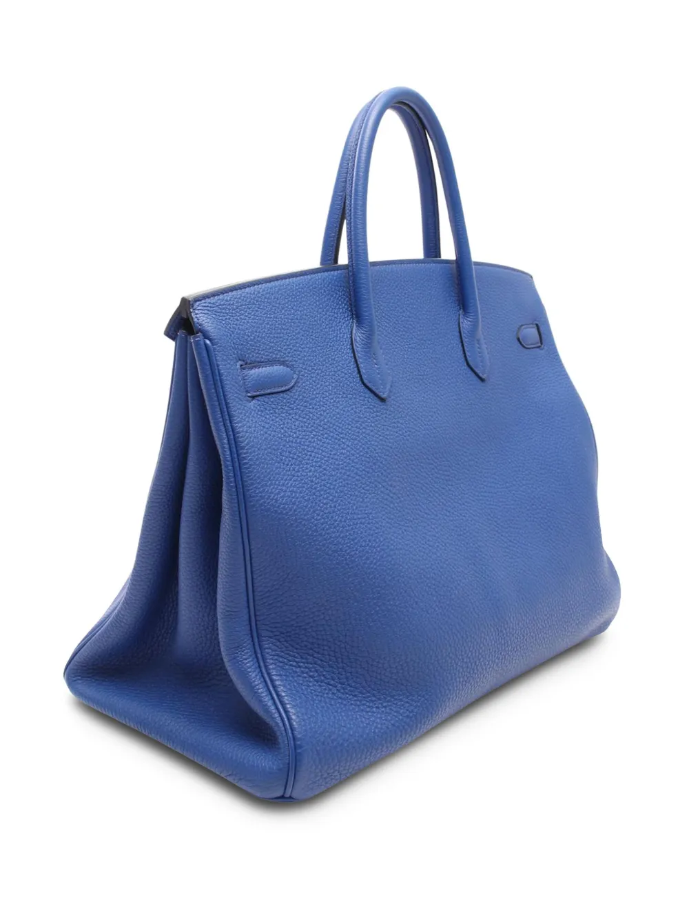 Pre-owned Hermes 2022 Togo Birkin Retourne 40 Handbag In Blue