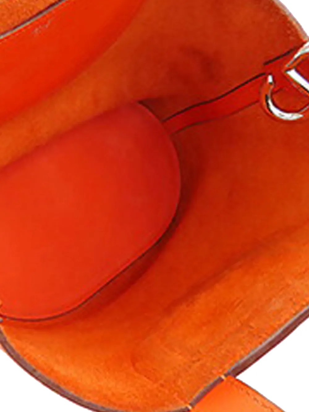 Pre-owned Hermes 2023 Clemence And Swift In The Loop 18 Handbag In Orange