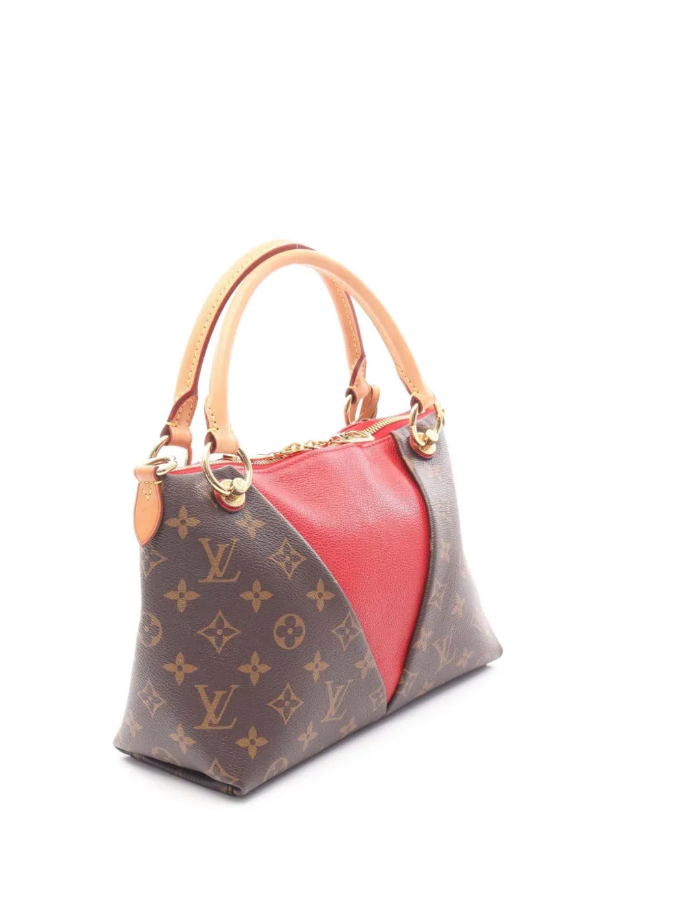 Pre-owned Louis Vuitton 2021-2025 Monogram V Tote Bb Satchel In Brown