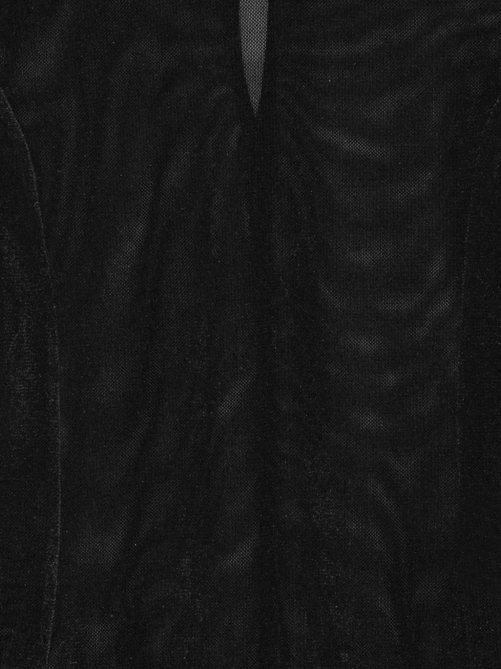 Remain Birger Christensen Mesh Velvet Bodysuit In Black