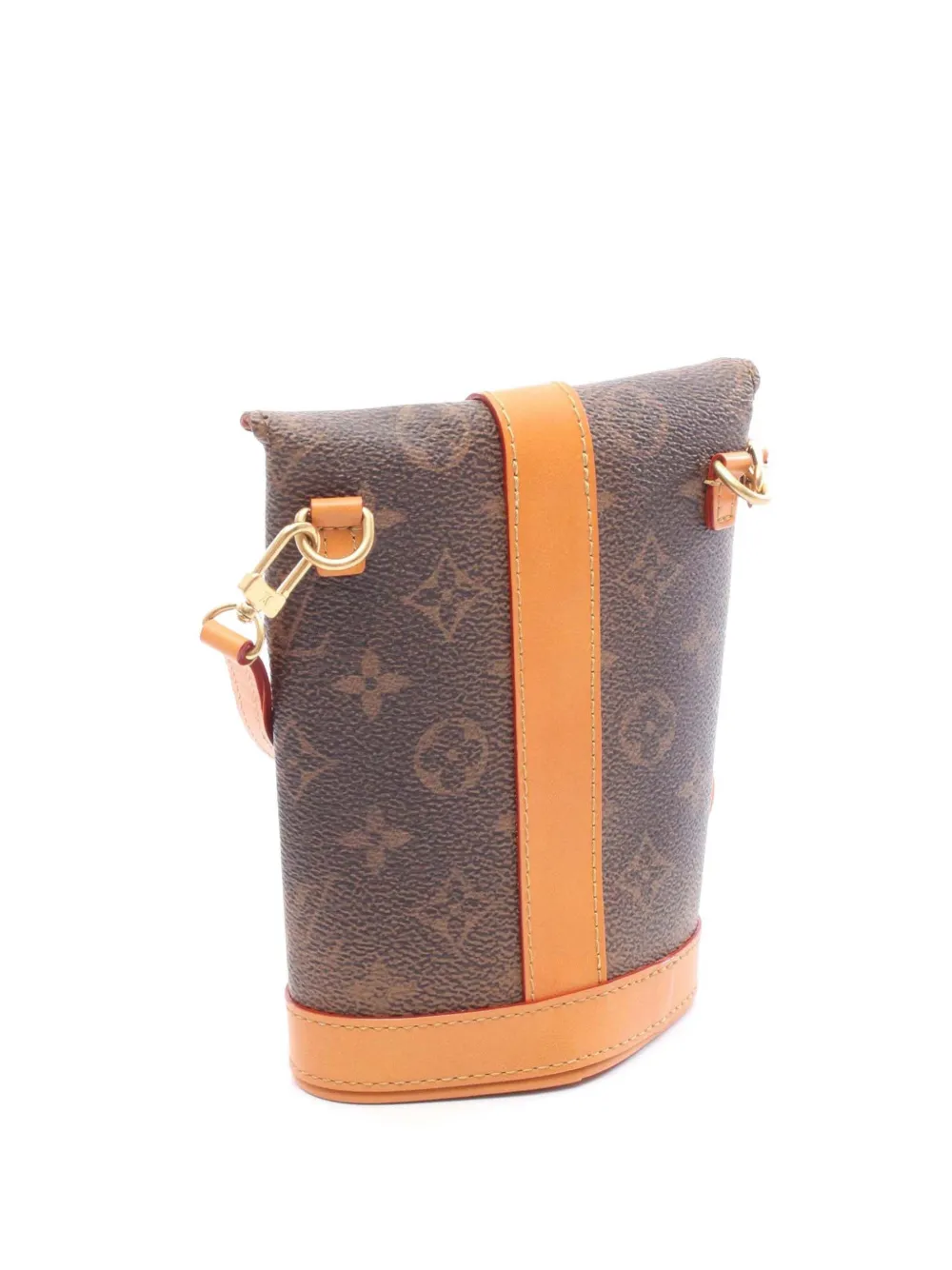 Pre-owned Louis Vuitton 2021-2025 Monogram Dust Envelope Pouch Crossbody Bag In Brown