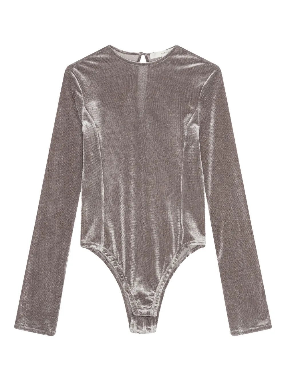 Remain Birger Christensen Velvet Bodysuit In Brown
