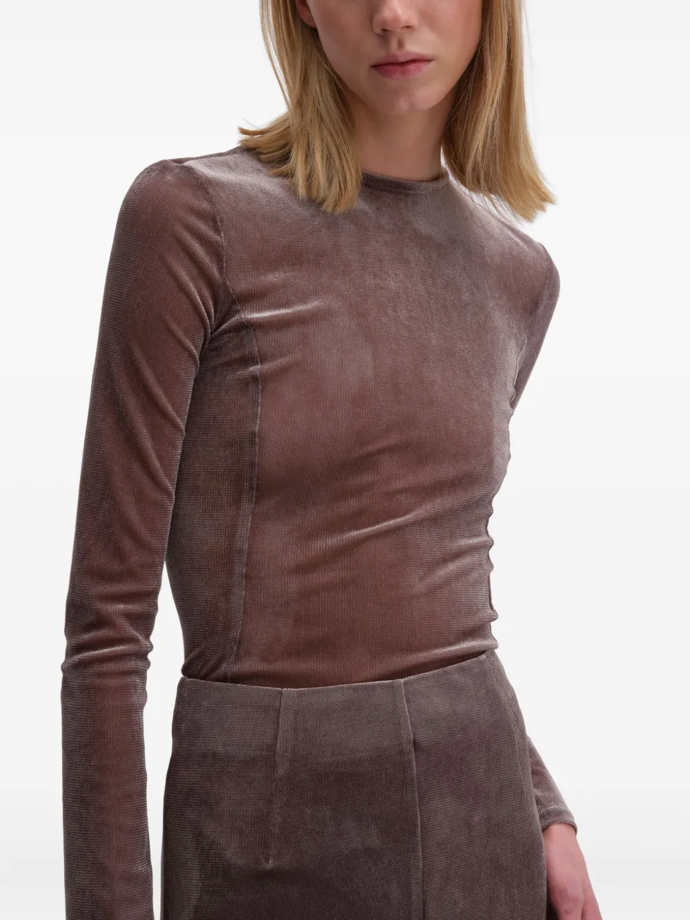 REMAIN Fluwelen bodysuit Grijs