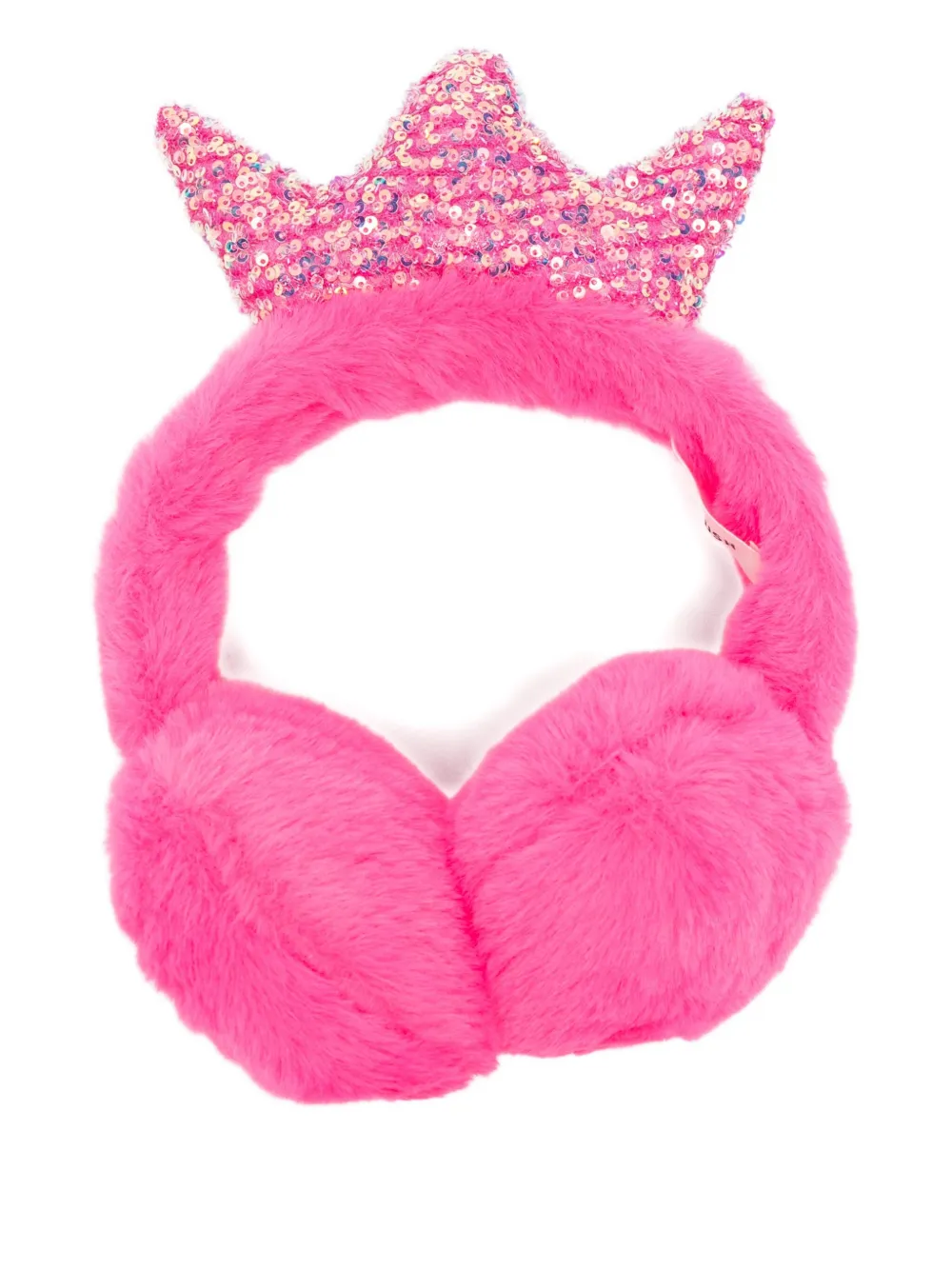 Billieblush Sequin-crown Earmuffs In Pink