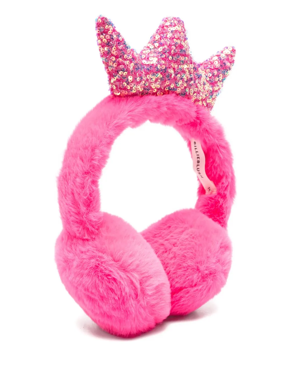Billieblush Sequin-crown Earmuffs In Pink