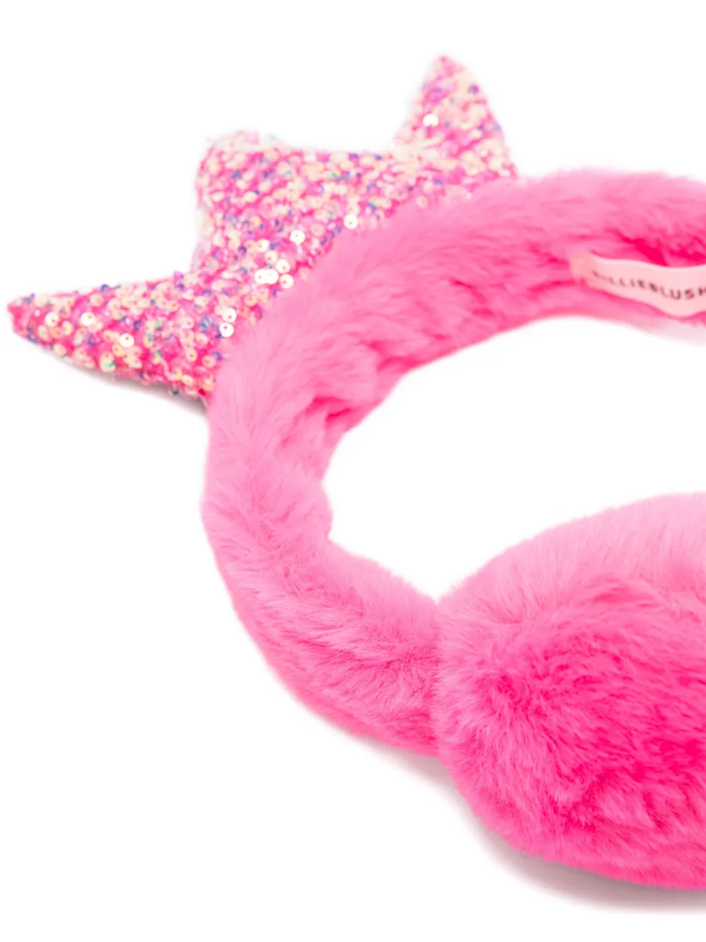 Billieblush Sequin-crown Earmuffs In Pink