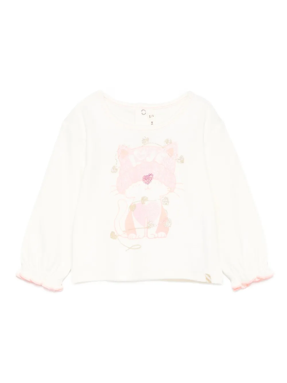 Billieblush Cat-print Sweater In White