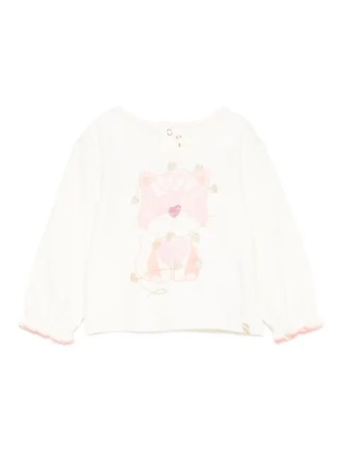 Billieblush cat-print sweater