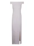 Lauren Ralph Lauren off-shoulder side-split dress - Neutrals