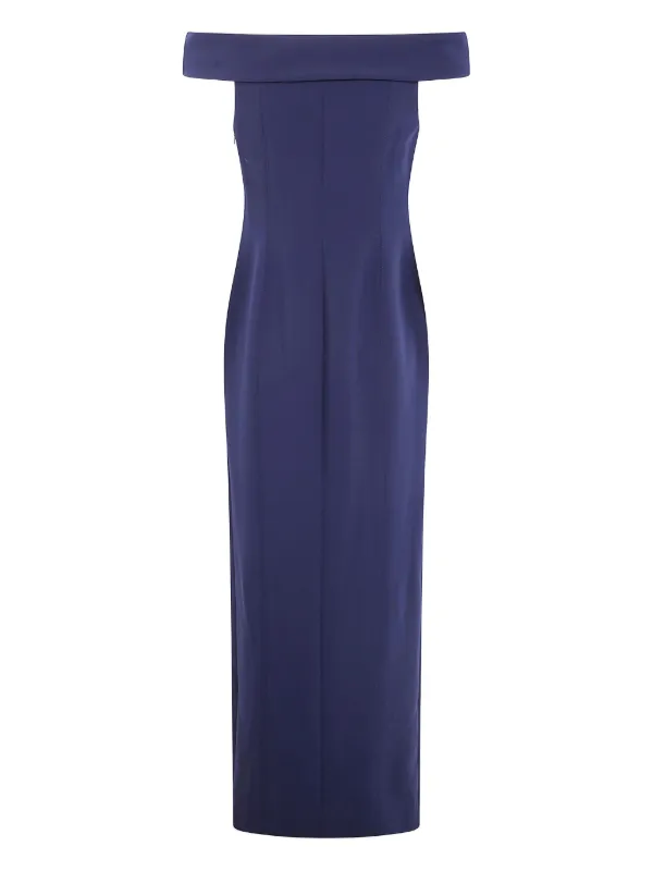Ralph Lauren Off-Shoulder Split Maxi Dress
